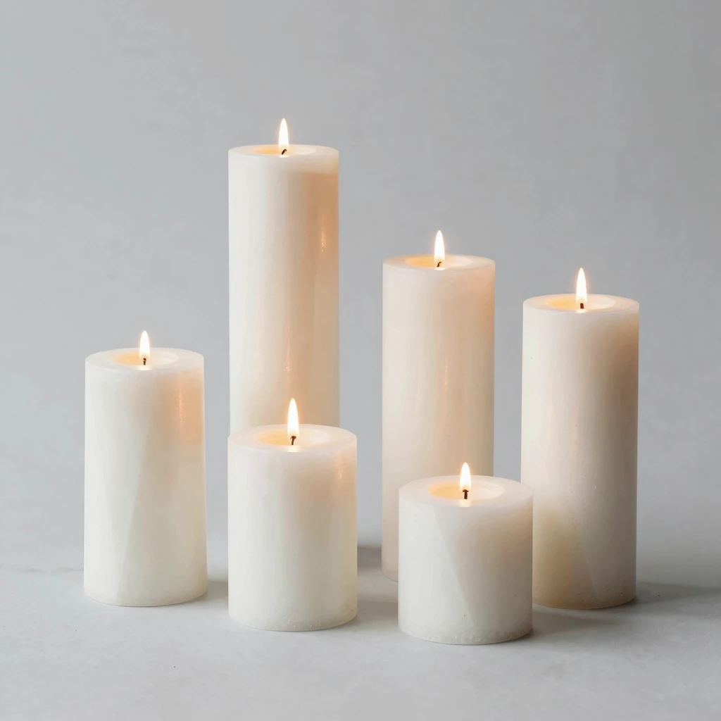 Modern geometric candles collection